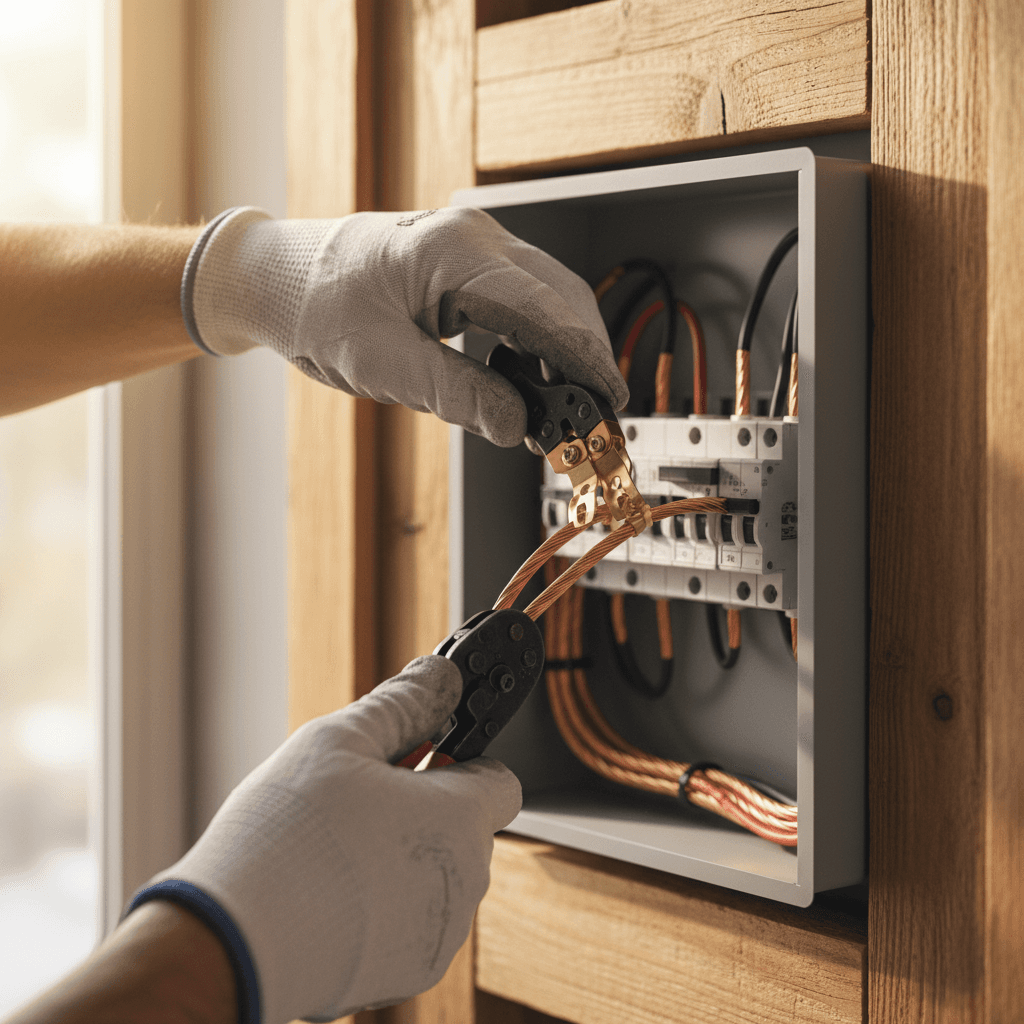 Wiring installation with colored conductors and conduit